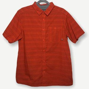 Mountain Hardwear Orange Striped Button Up Size M